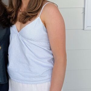 Brandy Melville Blue Striped Women's Top